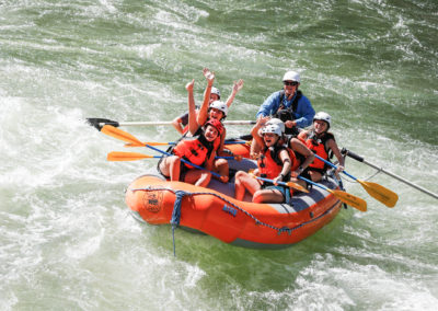 Rafting trip on the Gorge on a sunny afternoon.