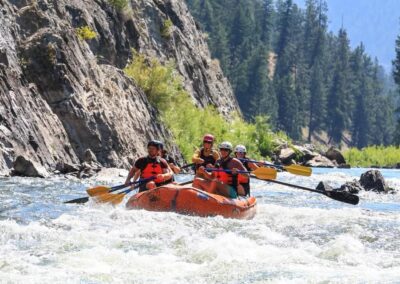 Missoula Montana whitewater rafting one the Alberton Gorge whitewater.